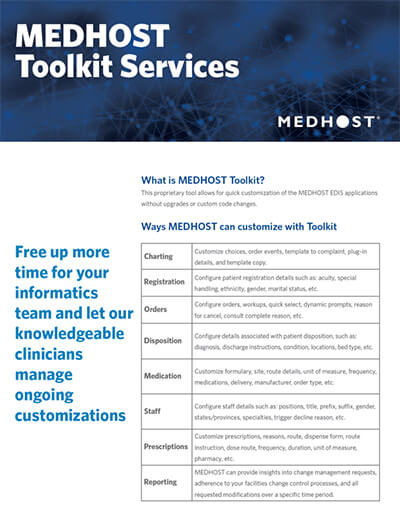 MEDHOST Toolkit Services EHR